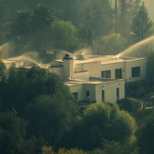 Wildfire Defense System in action